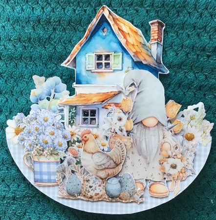 Spring Blues 12  Rocker by Sharron Hylton