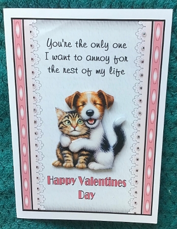 Funny Valentines Bumper Kit 97 - 9 page bumper kit - card fronts, decoupage, inserts, made by boxes, images for back of card, preview by Sharron Hylton