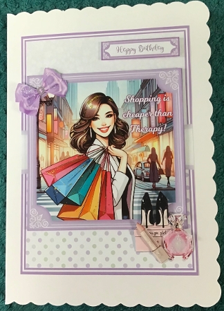 SHOPAHOLIC 6x6 5x7 by Sharron Hylton