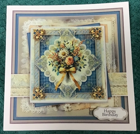 6x6 ~ Lovely Lace Floral by Sharron Hylton