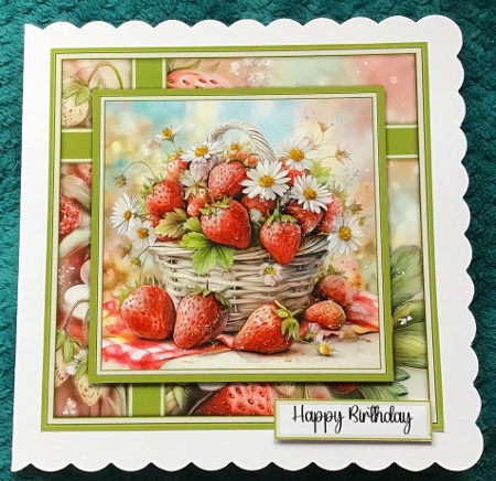 Strawberrys Basket - Mini Kit 6x6 by Sharron Hylton