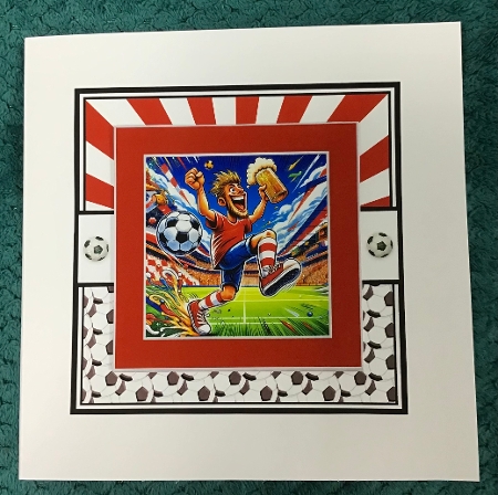 FOOTBALL MATCH 5X7 6X6 by Sharron Hylton