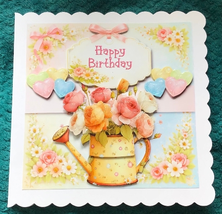 Pretty Watering-Can 1 - Multi-occasions Card by Sharron Hylton