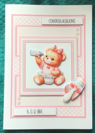 Baby Bear Girl - 6x6 and 5x7 Version by Sharron Hylton