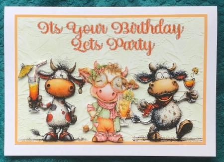 Its Your Birthday Lets Party A5 Card by Sharron Hylton