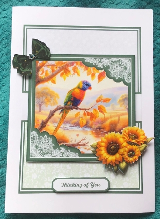 AUTUMN PARROTS 6x6 5x7 by Sharron Hylton