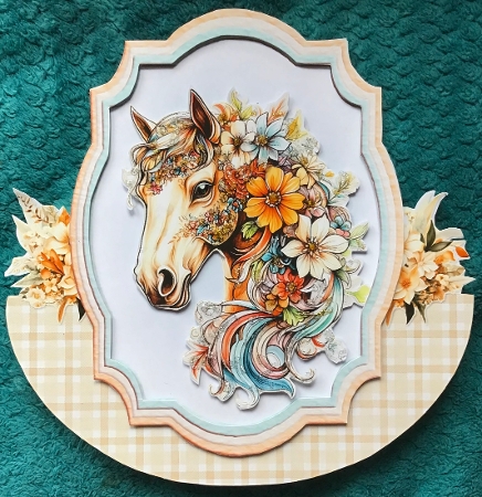 Floral Horse 2 Rocker by Sharron Hylton