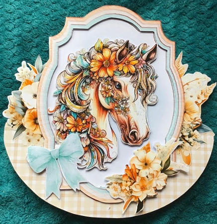 Floral Horse 3 Rocker by Sharron Hylton