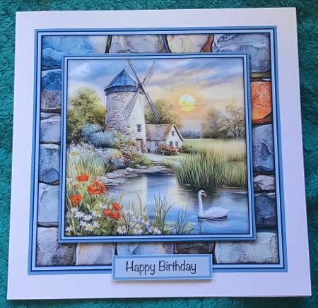 Old Country Stone Mill  - Mini Kit 6x6 by Sharron Hylton