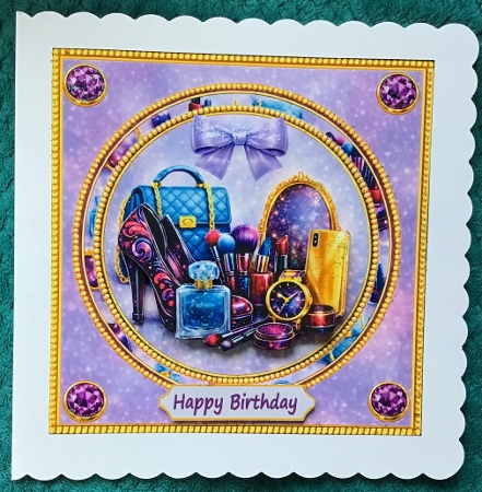 Cosmic shimmer birthday by Sharron Hylton