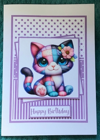 Patchwork Cat Mini Kit 5x7 (3) Plus Bonus by Sharron Hylton
