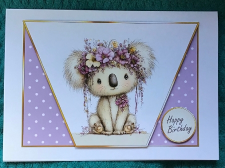 Cute Koala 5x7 Card Front K4 by Sharron Hylton
