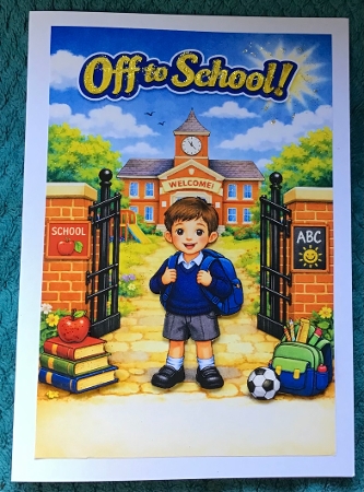 boy off to school by Sharron Hylton