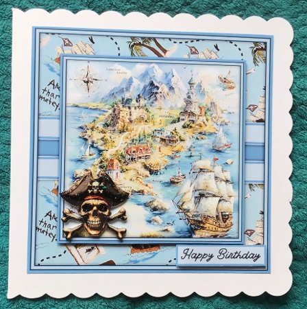 Pirates Treasure Map - Mini Kit 6x6 by Sharron Hylton
