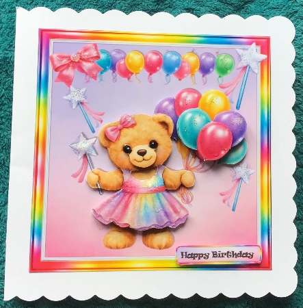 Party teddy 6x6 by Sharron Hylton
