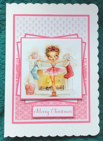 Retro Christmas Girl Mini Kit 5x7 (3) by Sharron Hylton
