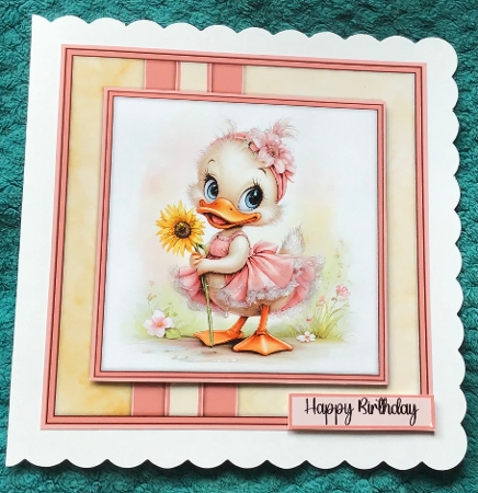 Cute Little Girls Duck - Mini Kit 6x6 by Sharron Hylton