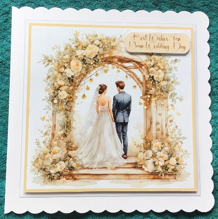 Wedding Day 7 x 7 Card by Sharron Hylton