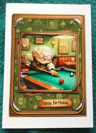 Chalk up that cue 5x7 by Sharron Hylton