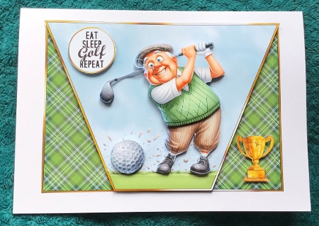 Golf Champ 5x7 Card Front-K3 by Sharron Hylton