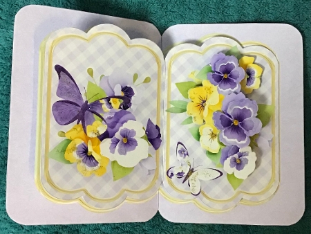 Pansies and Butterflies - Pop-up Card Mini Kit by Sharron Hylton