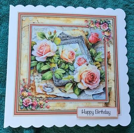 Vintage Frame with Roses - Mini Kit 6x6 by Sharron Hylton