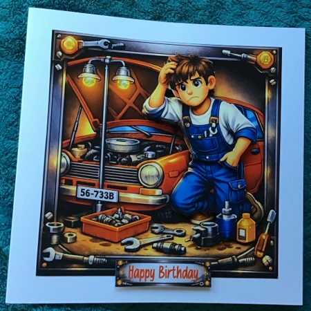 The young Mechanic 6x6 by Sharron Hylton