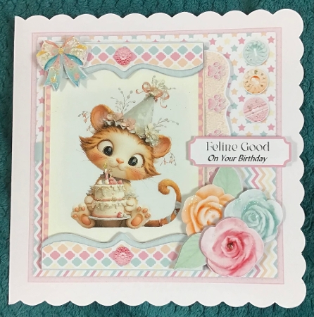 Happy Purr-day 8 6x6 by Sharron Hylton