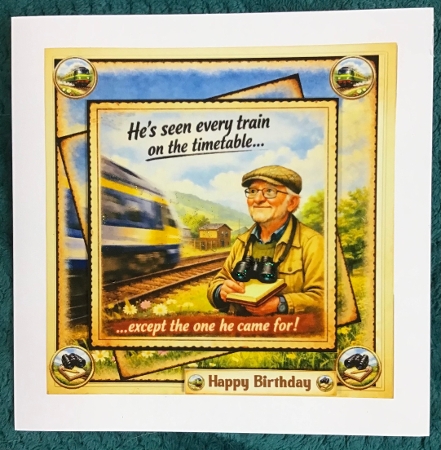 wrong train again 6x6 by Sharron Hylton
