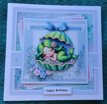 Cute Sleeping Mermaid by Sharron Hylton