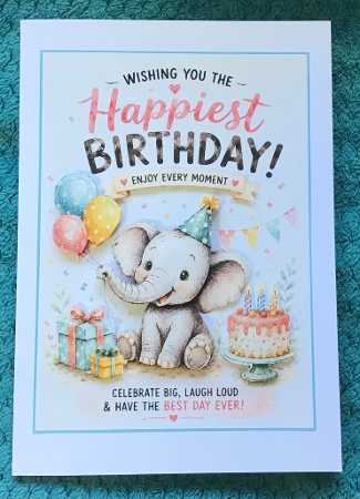 happy Birthday Elephant  by Sharron Hylton