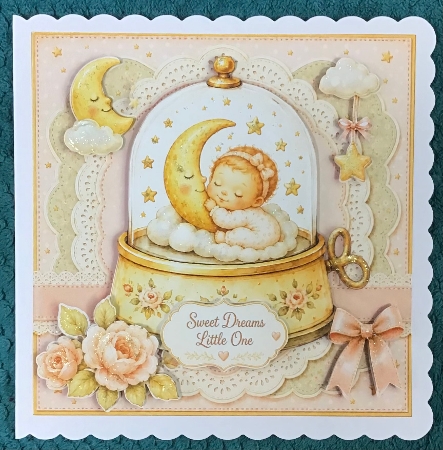 Music Globe baby girl soft pink by Sharron Hylton