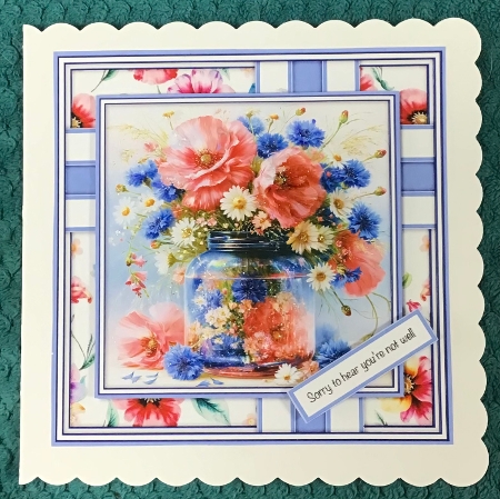 A Jar Glass with Flowers - Mini Kit 6x6 by Sharron Hylton