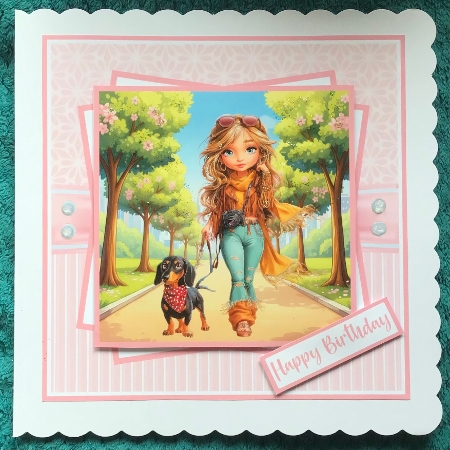 Walking The Dog Mini Kit 7x7 (5) by Sharron Hylton