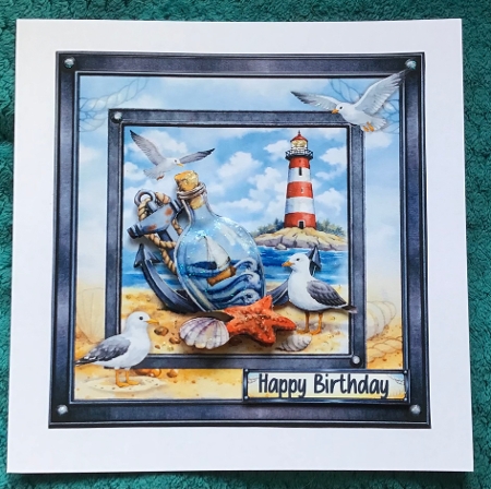 Anchor Gulls and Ocean by Sharron Hylton