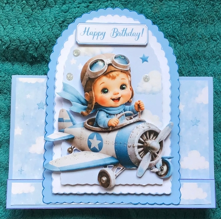 Little Pilot Card Topper –   by Sharron Hylton