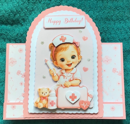 Little Nurse Card Topper –  by Sharron Hylton