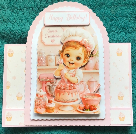 Little Pastry Chef Card Topper by Sharron Hylton