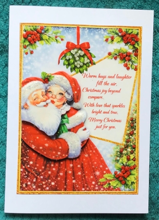 Festive hugs and laughter 5x7 by Sharron Hylton