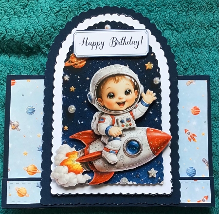 Baby Astronaut Card Topper    by Sharron Hylton
