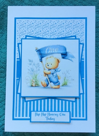 1st Birthday Boy #2 Mini Kit 5x7 (3) by Sharron Hylton