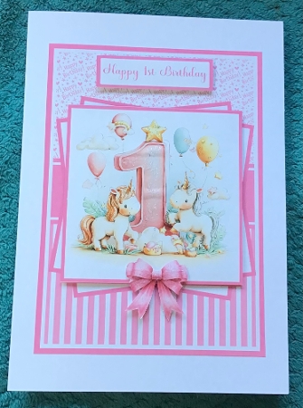 1st Birthday Girl #2 Mini Kit 5x7 (3) by Sharron Hylton