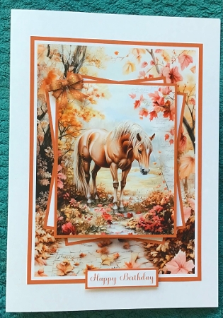 Horses In Autumn Mini Kit 5x7 (3) by Sharron Hylton