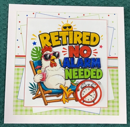 7x7 Retired and living the good life choice of four mini kit by Sharron Hylton