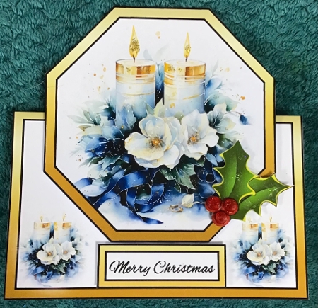 Octagon tent Candles & blossom by Sharron Hylton