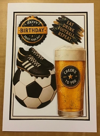 A5 Football and beer cheers choice of two mini kit by Sharron Hylton