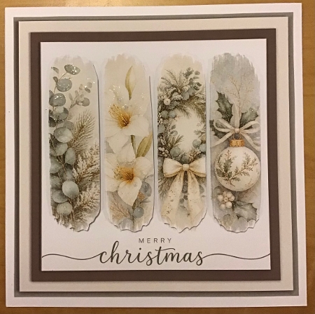 **Brushstroke** Christmas Card Soft Green by Sharron Hylton