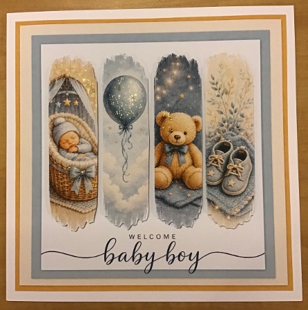 **Brushstroke** New Baby Boy 1 by Sharron Hylton
