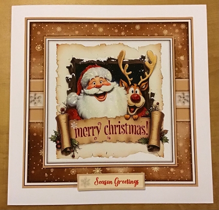 Santa with Rudolf - Mini Kit 6x6 by Sharron Hylton