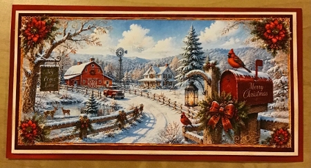 Winter Farm Cut-And-Fold Card-K6 by Sharron Hylton